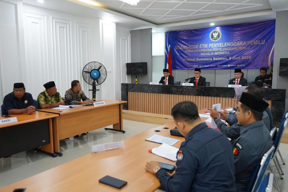 DKPP Putuskan Bawaslu Banyuasin Tidak Terbukti Langgar Kode Etik Pemilu