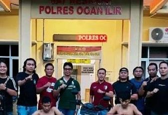 Dua Komplotan Begal Meresahkan Warga Ditangkap Tim Gabungan Polres Ogan Ilir, Lengan Kanan Korban Dibacok