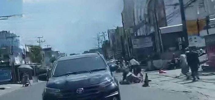 Duel Berdarah Depan Lippo Plaza Lubuklinggau Libatkan Driver Ojek dan Juru Parkir