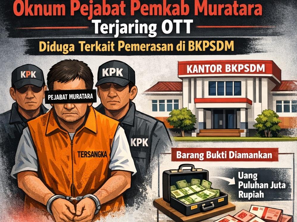 Dugaan Pemerasan di BKPSDM Muratara, Oknum Pejabat Terjaring OTT, Polisi Masih Dalami Kasus