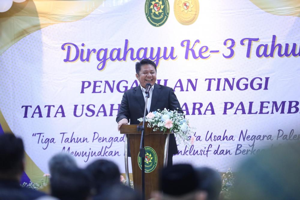 Gubernur Herman Deru Apresiasi Tiga Tahun Kiprah PTTUN Palembang sebagai Pilar Keadilan Tata Usaha Negara