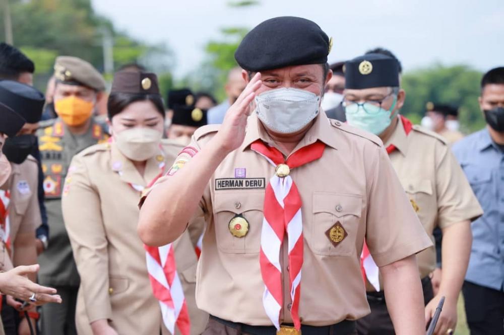 Gubernur Herman Deru Buka Jambore Daerah VIII Gerakan Pramuka Sumsel 2021