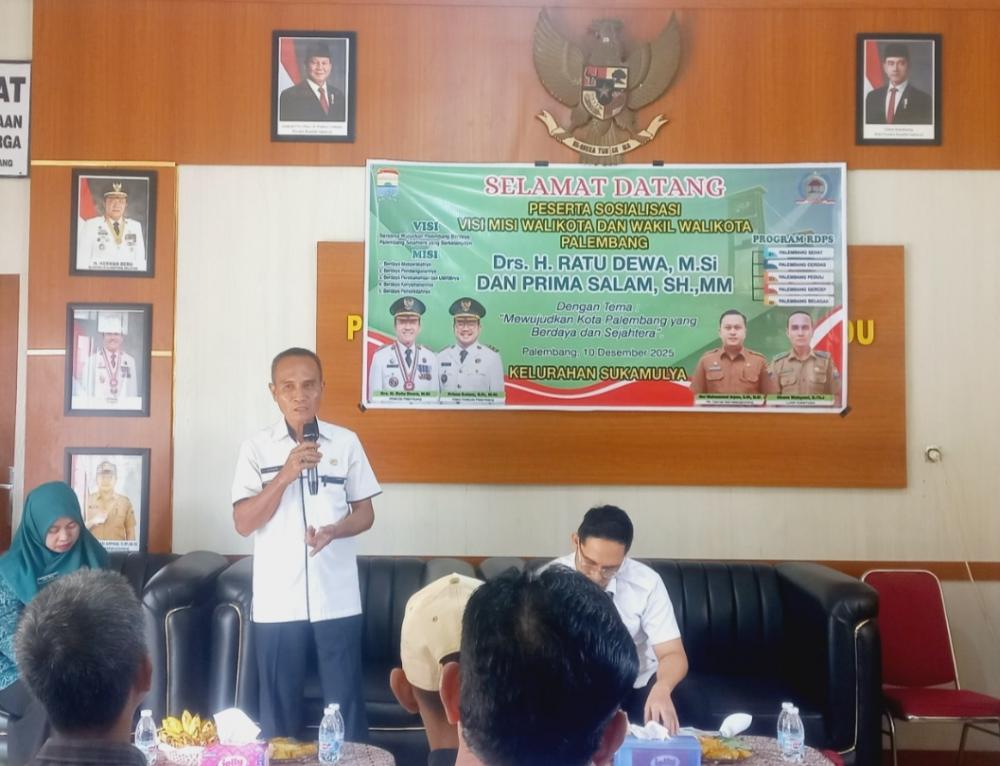 Kelurahan Sukamulya Perkuat Sinergi Lewat Sosialisasi Visi–Misi Wali Kota Palembang