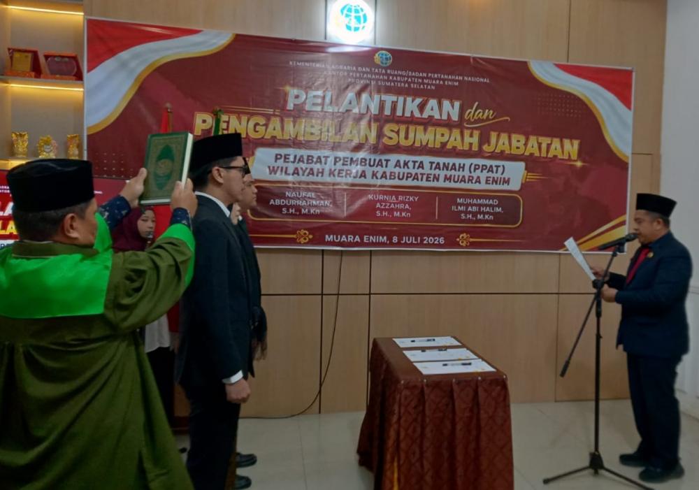 Kepala Kantor Pertanahan Tegaskan Belum Ada Indikasi Mafia Tanah Terorganisir di Muara Enim, Masyarakat Diminta Gunakan Jasa PPAT Resmi