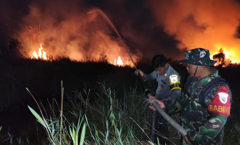 Lahan Gambut Dekat Jalan Tol Ogan Ilir Terbakar, Diduga Ulah Orang Tak Dikenal