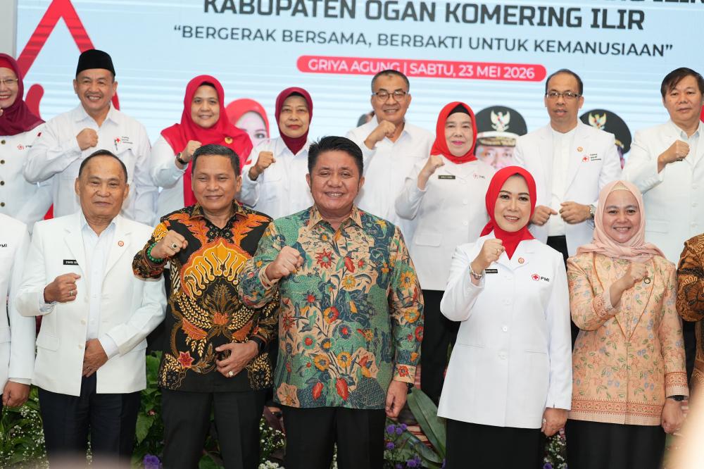 Lantik Pengurus PMI Empat Daerah, Gubernur Herman Deru Perkuat Sinergi Kemanusiaan dan Kesiapsiagaan Bencana