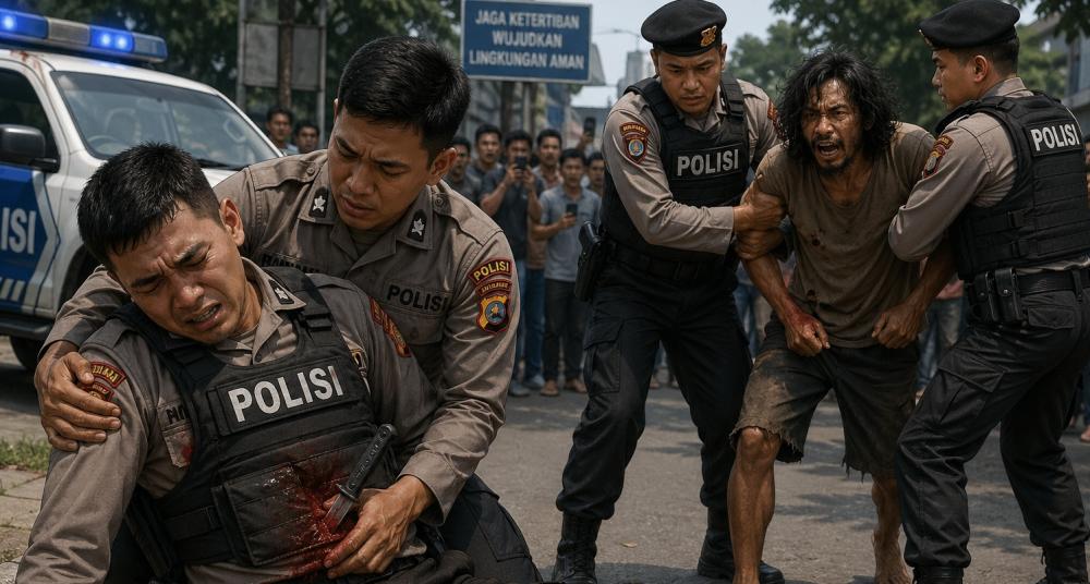 ODGJ Tusuk Anggota Polisi di Ogan Ilir, Korban Sempat Dihentikan dan Ditanya KTP