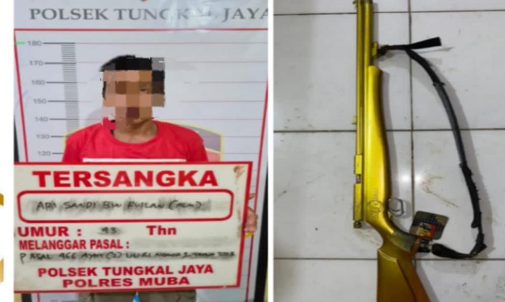 Pencuri Sawit di Muba Tembak Sekuriti dengan Senapan Angin, Korban Luka di Dada, Pelaku Berhasil Ditangkap Polisi