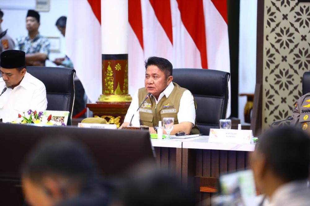 Pimpin Rakor Idulfitri 1447 H, Gubernur Herman Deru Tekankan Sinergi Pengamanan dan Pelayanan Mudik