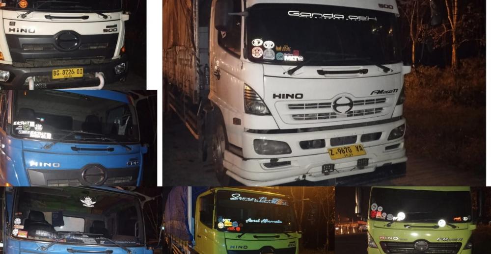 Polres OKU Timur Amankan 9 Truk Batubara Diduga Tanpa Dokumen Sah, 8 Sopir dan 4 Kernet Jalani Pemeriksaan