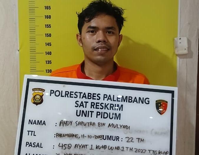 Polrestabes Palembang Bekuk Pelaku Pembunuhan Rekan Nongkrong, Ditangkap Saat Buron di Jambi