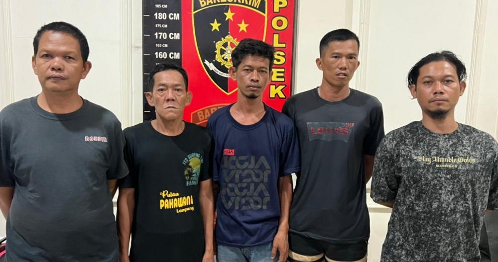 Polsek Lawang Kidul Bekuk Lima Pelaku Pungli di Jalinsumteng Muara Enim, Kerap Ancam Pengendara Truk