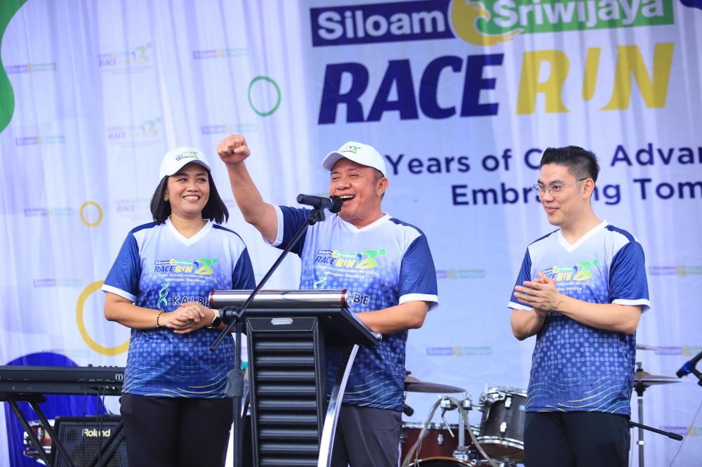 Race Run Meriahkan HUT ke-13 RS Siloam Sriwijaya, Herman Deru Dorong Masyarakat Hidup Sehat