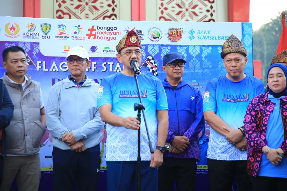 Sekda Sumsel Edward Candra Buka Sumsel Budaya Run 2026, Dorong Gaya Hidup Sehat dan Pelestarian Budaya