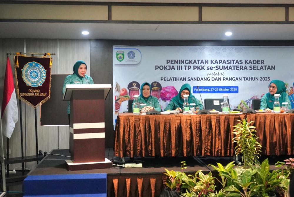 Tingkatkan Kapasitas Kader, TP PKK Sumsel Dorong Inovasi Pangan dan Sandang Berkelanjutan