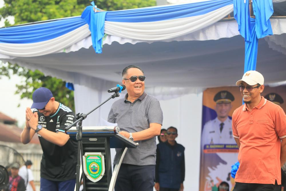 Wagub Sumsel Cik Ujang Ajak Warga Lubuklinggau Terapkan Pola Hidup Sehat Lewat Senam Bersama