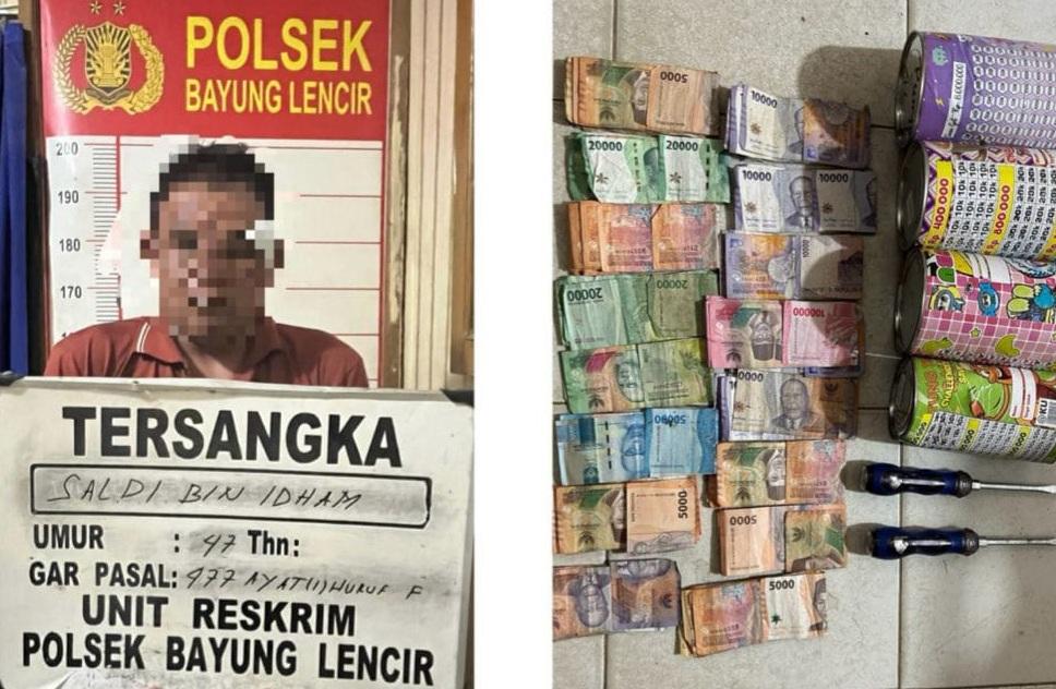 Warga Bangka Tengah Jadi Tersangka Pencurian Celengan di Muba, Diduga Jebol Teralis Jendela Rumah Korban