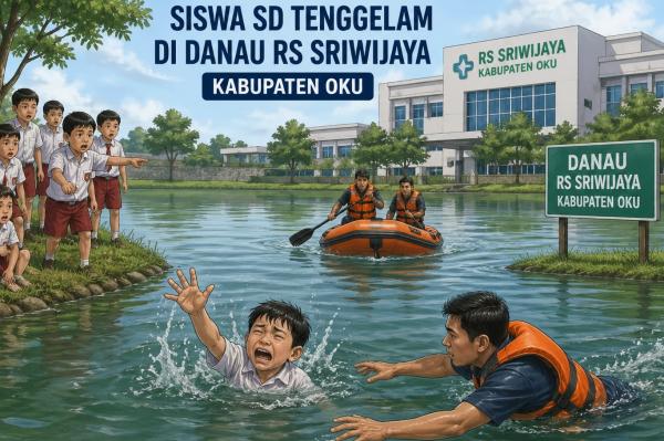Bocah SD di OKU Tewas Tenggelam Saat Berenang di Danau RS Sriwijaya
