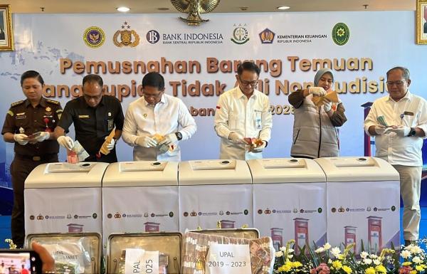 Botasupal Sumsel Musnahkan 24.476 Lembar Uang Rupiah Tidak Asli, Perkuat Kepercayaan Masyarakat terhadap Sistem Pembayaran Nasional