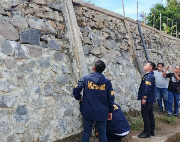 Dugaan Pembangunan Talud Tak Sesuai RAB di OKU Timur, Polisi Turunkan Tim Tipikor Lakukan Investigasi Lapangan