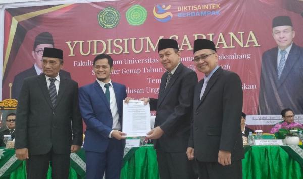 Fakultas Hukum Universitas Muhammadiyah Palembang Cetak 217 Alumni Baru, Lulusan Berprestasi Dapat Beasiswa S2 Dari IKA FH UMP