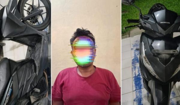 Gadaikan Motor Mertua yang Pensiunan PNS, Seorang Menantu Diamankan Polsek Tanjung Raja