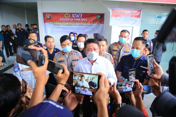 Gubernur Herman Deru Pastikan Keluarga Korban Bus ALS Ditanggung Makan, Penginapan hingga Pemulangan Jenazah