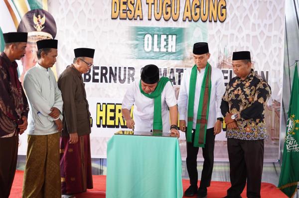 Gubernur Herman Deru Resmikan Masjid Agung Al-Huda Desa Tugu Agung  Lempuing OKI
