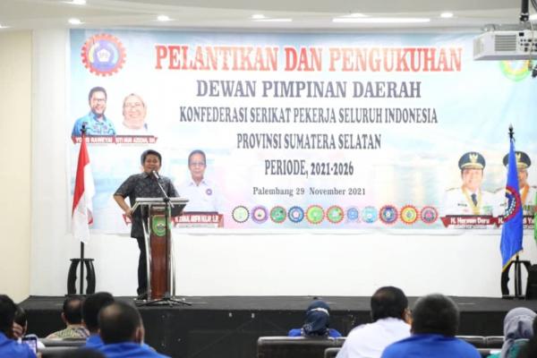 Herman Deru Harapkan KSPSI Jaga Keberlangsungan Dunia Usaha di Sumsel