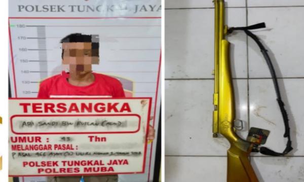 Pencuri Sawit di Muba Tembak Sekuriti dengan Senapan Angin, Korban Luka di Dada, Pelaku Berhasil Ditangkap Polisi
