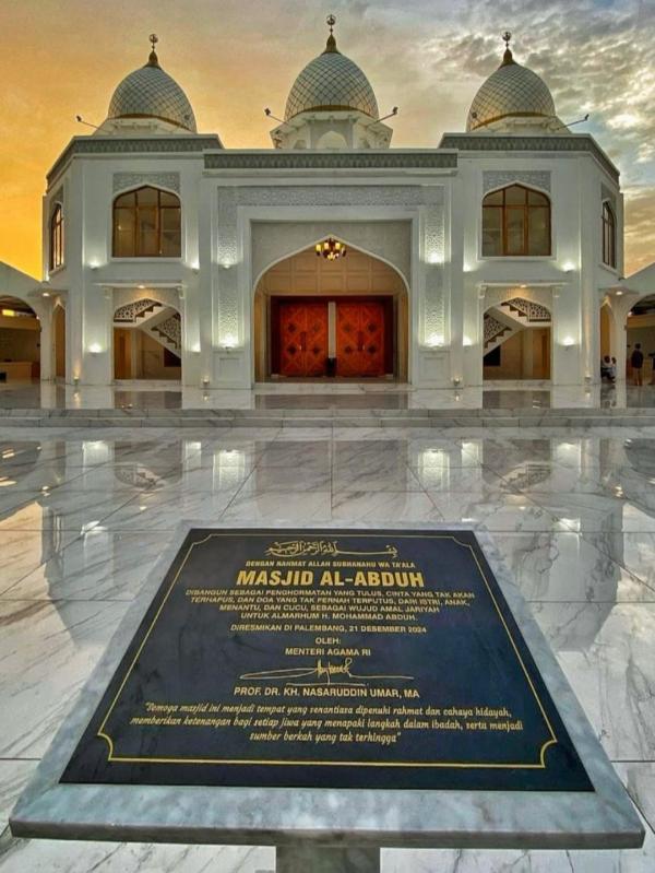 Perdana! Masjid Al Abduh Palembang Bakal Gelar Shalat Ied dan Penyembelihan Hewan Kurban 1446 H
