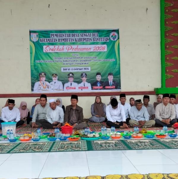 Sedekah Pedusunan 2026, Warga Desa Sungai Dua Perkuat Tradisi dan Persaudaraan Jelang Ramadan