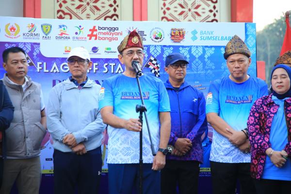 Sekda Sumsel Edward Candra Buka Sumsel Budaya Run 2026, Dorong Gaya Hidup Sehat dan Pelestarian Budaya
