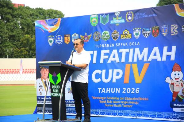 Sekda Sumsel Edward Candra Resmi Buka Turnamen Sepak Bola RS Siti Fatimah Cup IV 2026