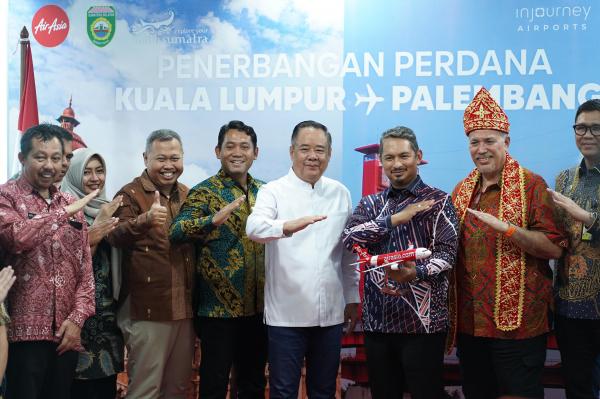 Wagub Cik Ujang Hadiri Pembukaan Penerbangan AirAsia Rute Palembang–Kuala Lumpur